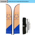 12' Double Sided Portable Half Drop Banner w/ Hardware Set